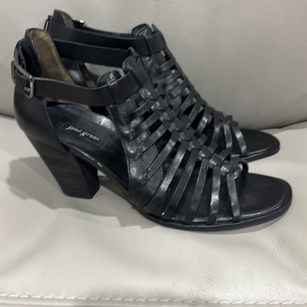 PAUL GREEN. CHRISTY. BLACK LEATHER​​​​